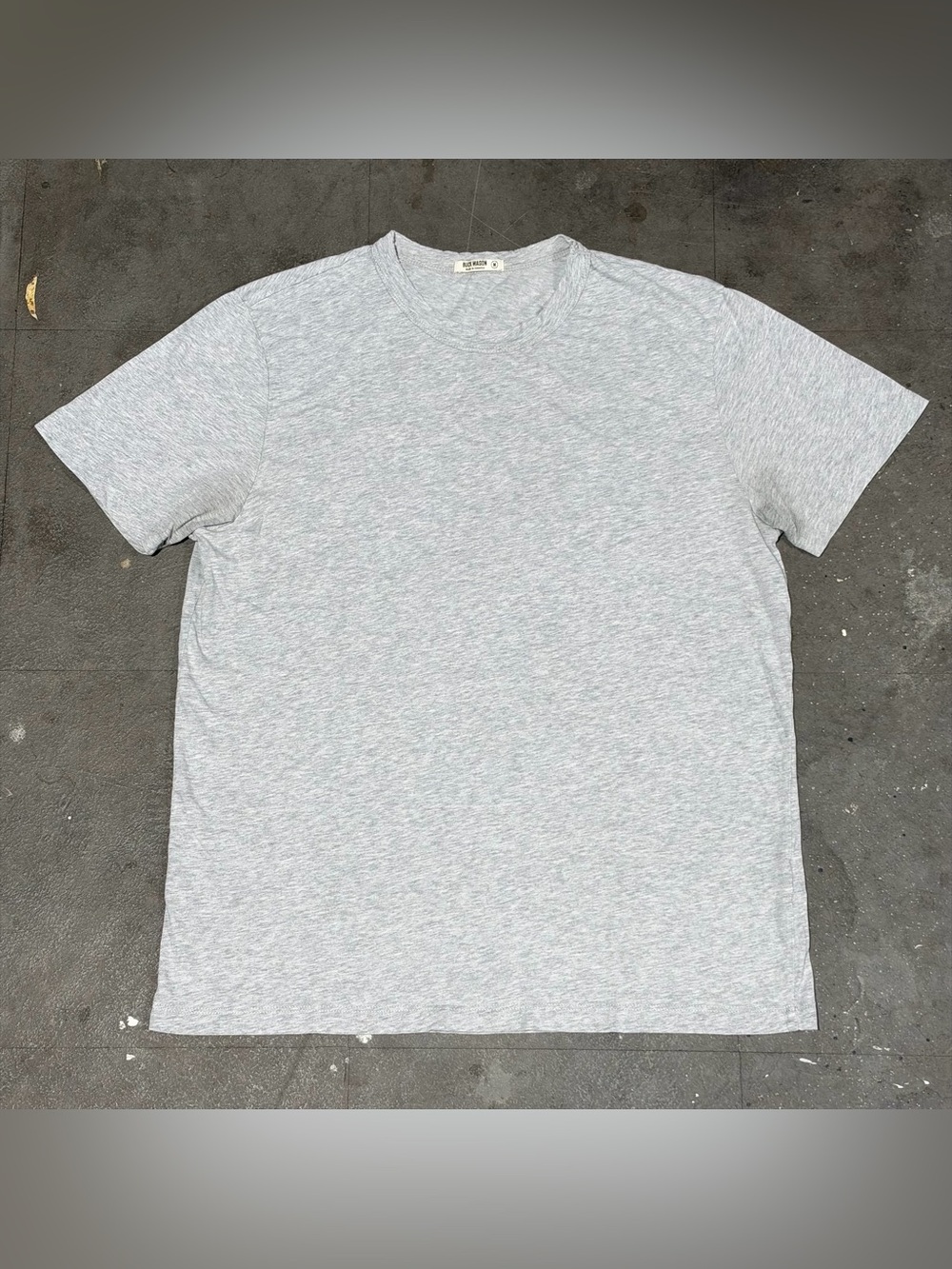 Buck Mason Slub Heather Gray Pima Cotton T-Shirt Mens Medium Short Sleeve USA